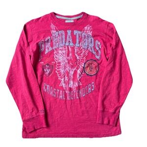 Vintage Nautica Mens XL Long Sleeve Shirt Red Cotton Skater Y2K 2000s Logo SK8